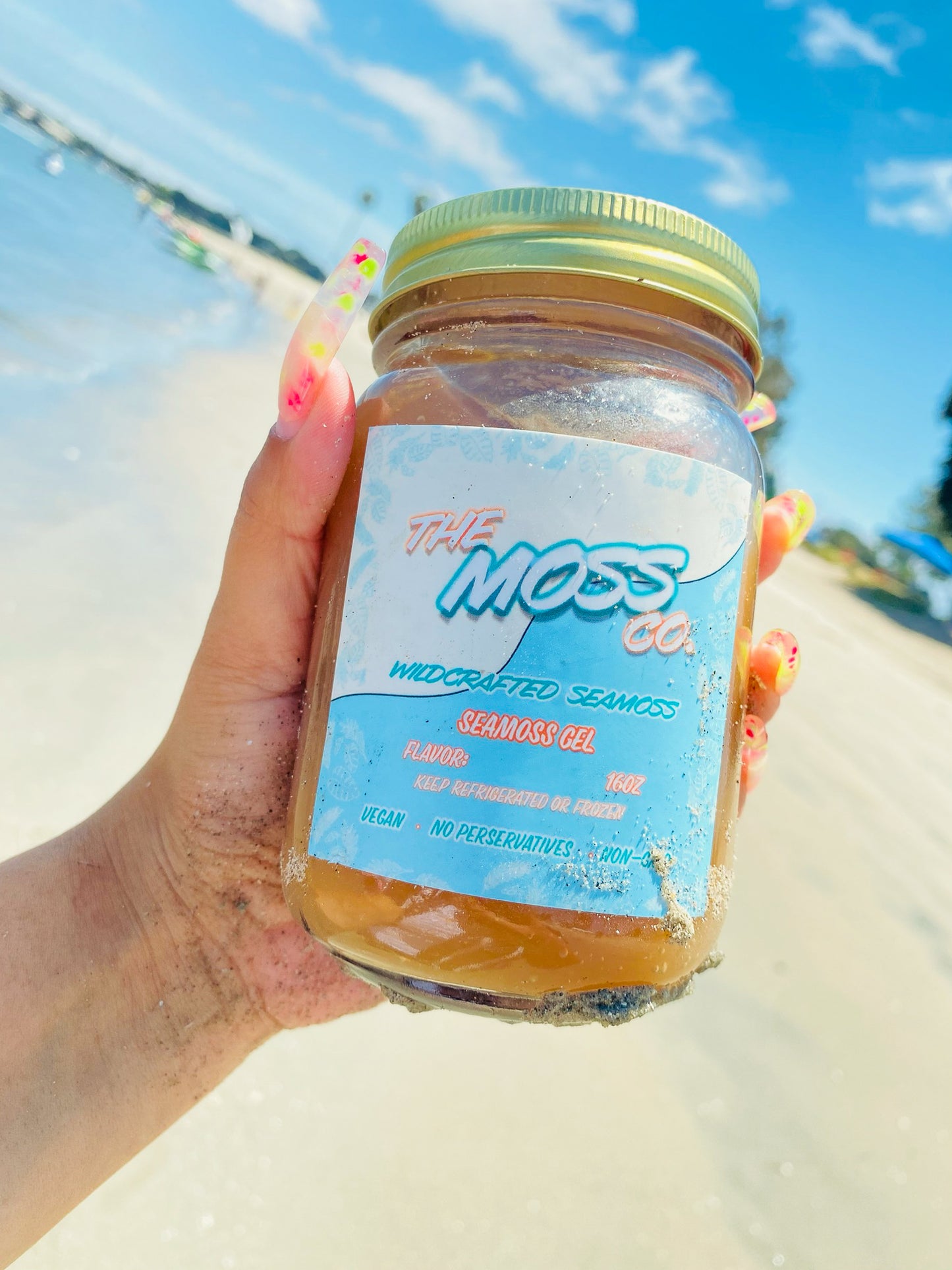 The Moss Co. sea moss gel, tamarind, tamarindo, 16 oz jar